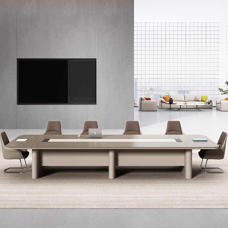 哇噢高档烤漆会议桌开会长桌简约现代办公会议室桌椅组合长条开会