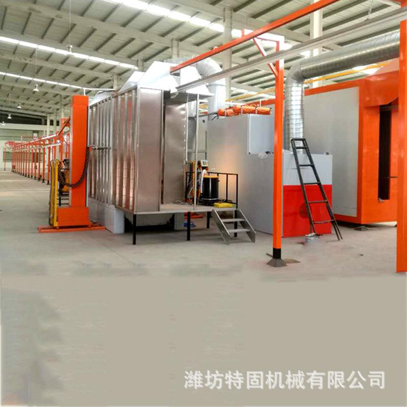 厂家直供五金粉体涂装线 异型件手动喷涂流水线 护栏半自动喷涂线