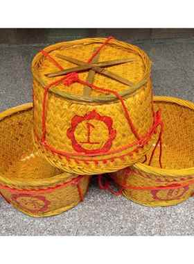 收纳竹编箩筐编制品AL102121婚竹庆箩筐子储物竹篮竹篮竹竹筐筐篓