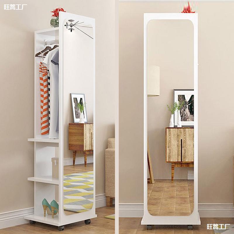 衣帽架带镜子全卧室旋AL752397转体穿衣镜挂身衣家架一客厅用落地
