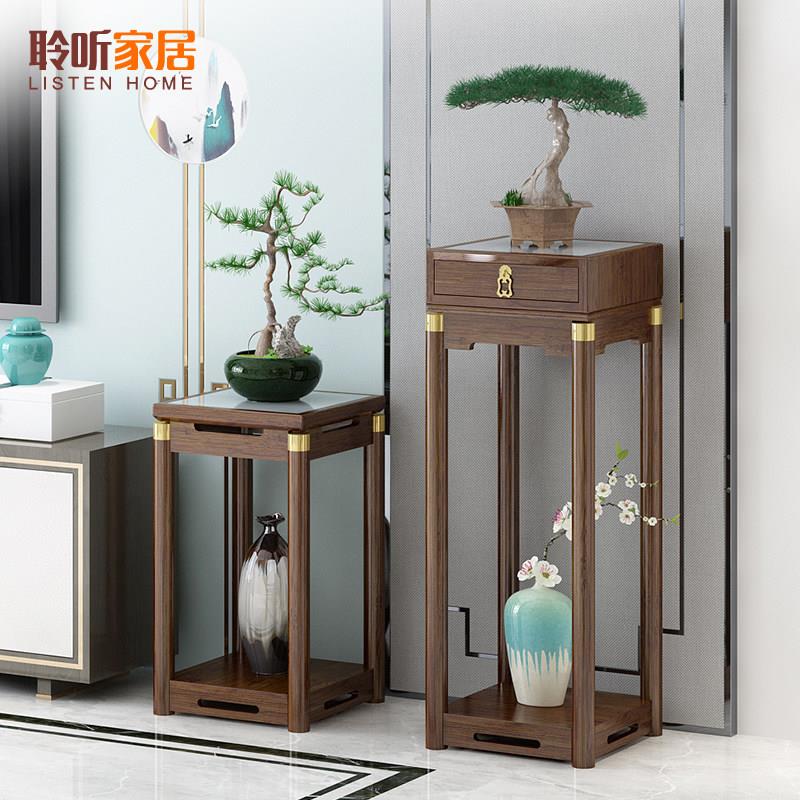 轻型豪华花架储物架花盆架客厅室内落地式盆景古色古香中国花桌花