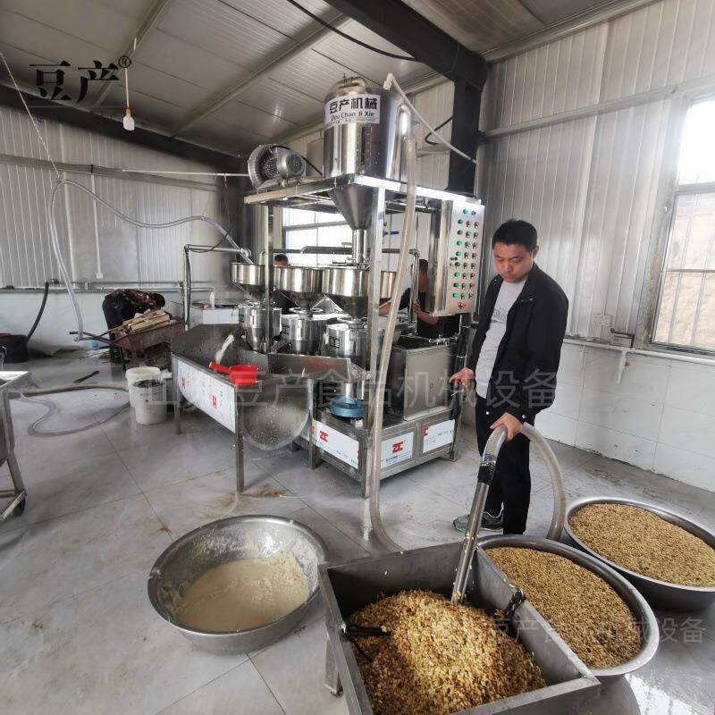 自动上豆拌渣磨浆分离机不锈钢大型三联磨浆机组出口推荐豆腐
