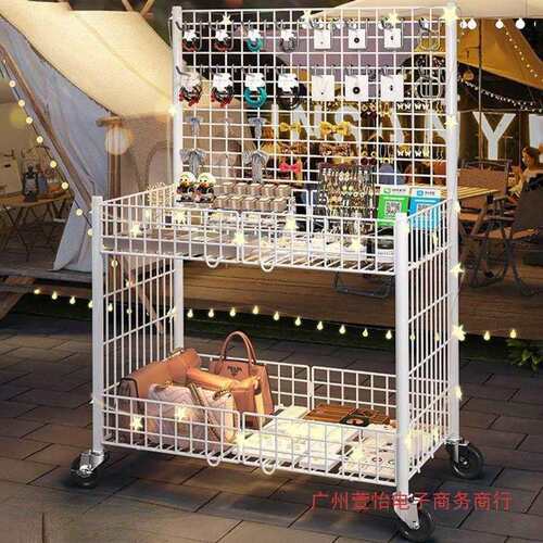折叠移动摆摊小推车一秒收摊夜市烤肠地摊花车促销展示架