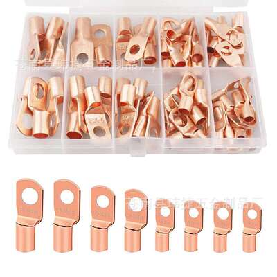 窥口接线端子60pcs盒装裸铜端子SC系列端子冷压端头