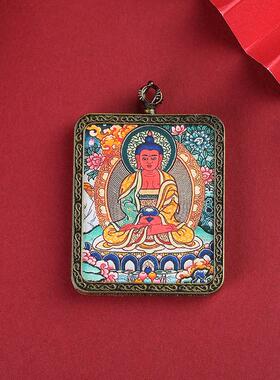 西藏唐卡吊坠八大守护神唐卡吊坠前世今生五爷吊坠男女佛牌挂坠