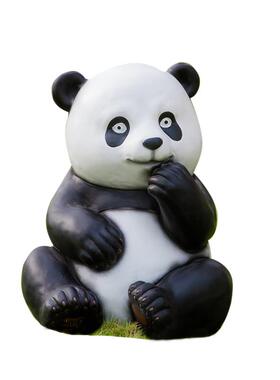 户外园林装饰彷真熊猫摆件公园花园景观草地玻璃钢动物小品雕塑