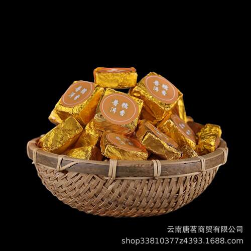昆明散装普洱熟茶 糯香小沱茶 勐海一级熟茶糯香金砖 500g