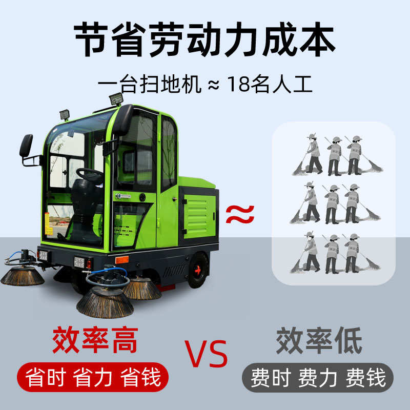 电动工业扫地车扫地机清扫驾驶式洗地工厂车间用室外商用物业道路