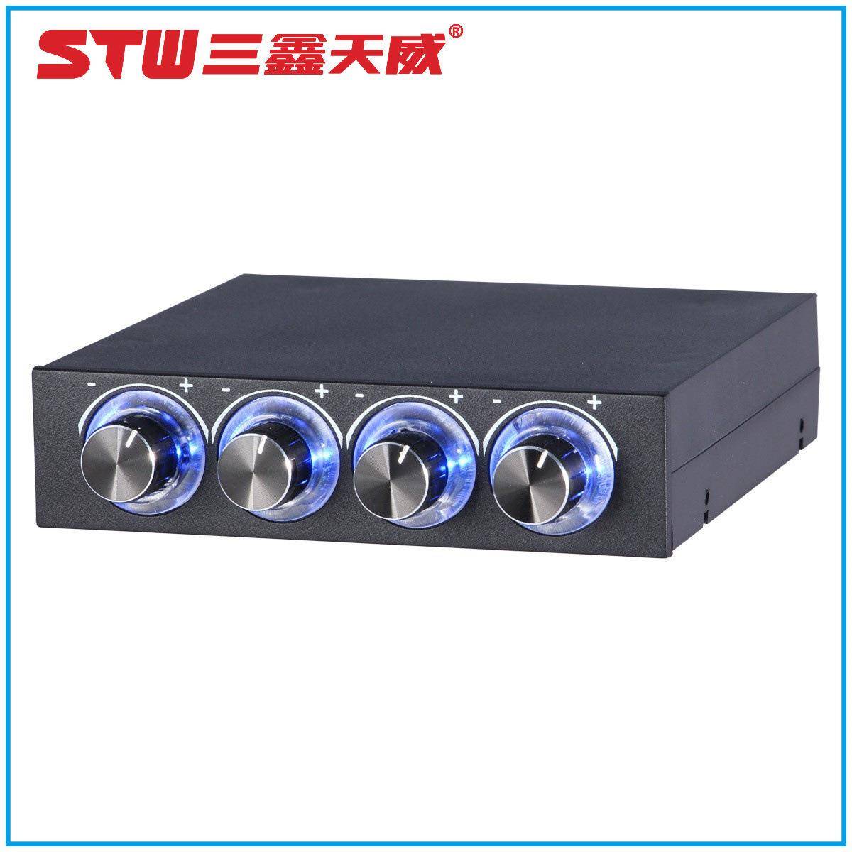 4路风扇调速器 炫光电脑机箱cpu显卡散热风扇温控调速器