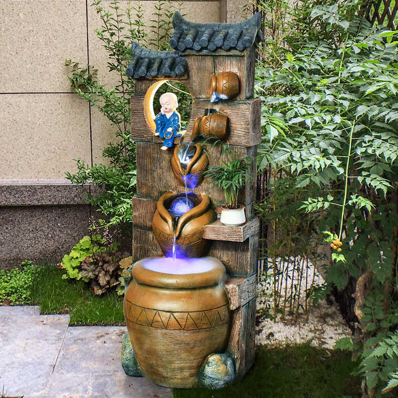 创意花园庭院装饰景观顶楼阳台民宿假山流水喷泉造景鱼池水景摆件,家居饰品,流水摆件,淘宝优惠券,粉丝福利购,淘宝优惠卷