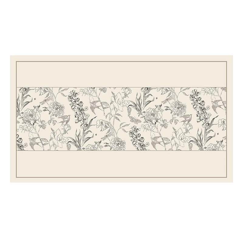 高档皮革餐家桌风垫轻奢高i级感ns桌布防水防油免洗花卉用中式茶