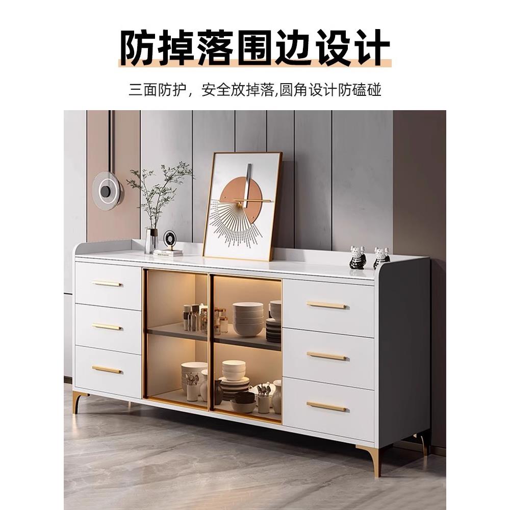 J柜&餐边靠墙体置物柜客餐边柜【厅璃收纳柜家用茶水柜玻酒柜厨房