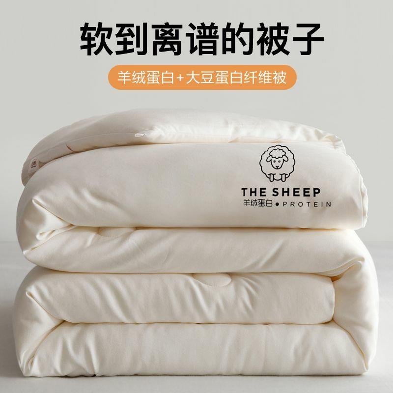 冬被羊绒蛋白大豆纤维被加厚春秋被双萃蛋白暖意双倍双人被子芯