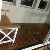 可定制老柚木浴室垫卫生间淋浴房防滑地板干湿分离防腐木实木踏板