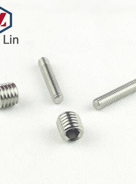 BFIM10不锈钢紧定21内六角付丝基米螺丝止平端凹螺端DIN91/9016