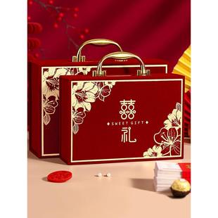 彩礼钱盒子订婚提亲三金彩礼盒结婚专用高级感红包大号钱箱礼金箱