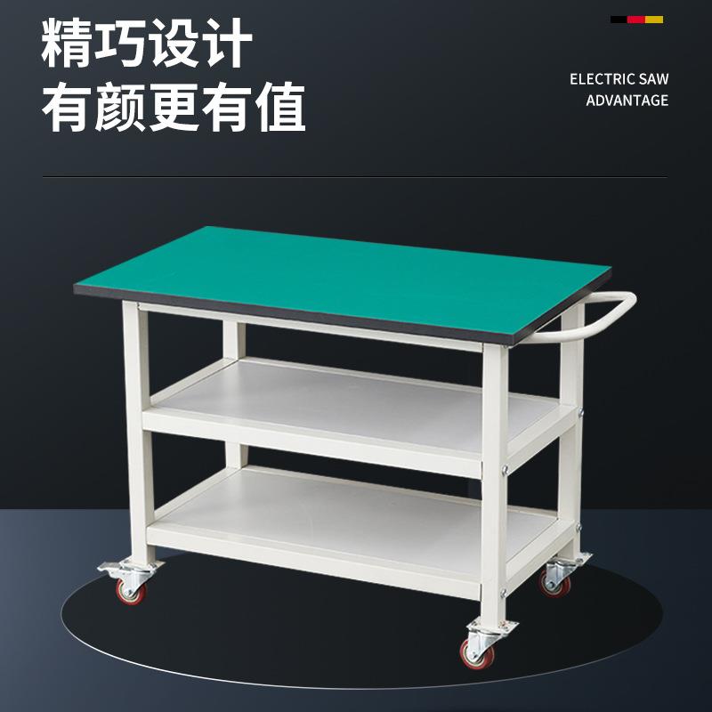 双层小推车物料架周转车工具车手推车工作台工位不锈钢定制加工