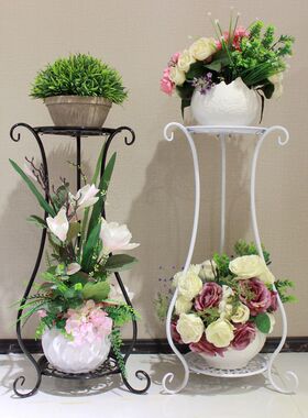 70#铁艺花架简约小多层客厅阳台花盆架子室内多肉吊兰植物架