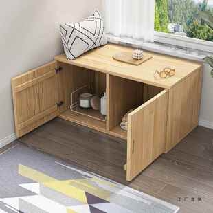 实木飘窗储物柜松木地柜床易尾简收纳柜可柜坐榻榻米地台951矮长