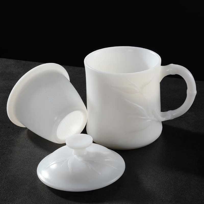 郭志保大师冰种玉瓷办公杯创意竹节个人专用水杯中国白瓷茶杯,餐饮具,茶杯,淘宝优惠券,粉丝福利购,淘宝优惠卷