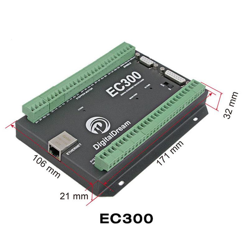运动控制器以太网mach3雕刻机控制器数控机床控制EC300 三轴