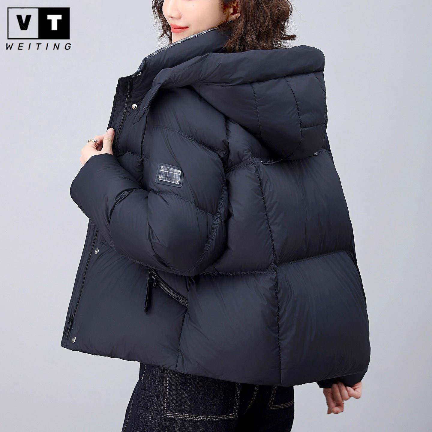 WEI TING短款加厚羽绒服女款冬季新款高端洋气小个子轻薄保暖外套