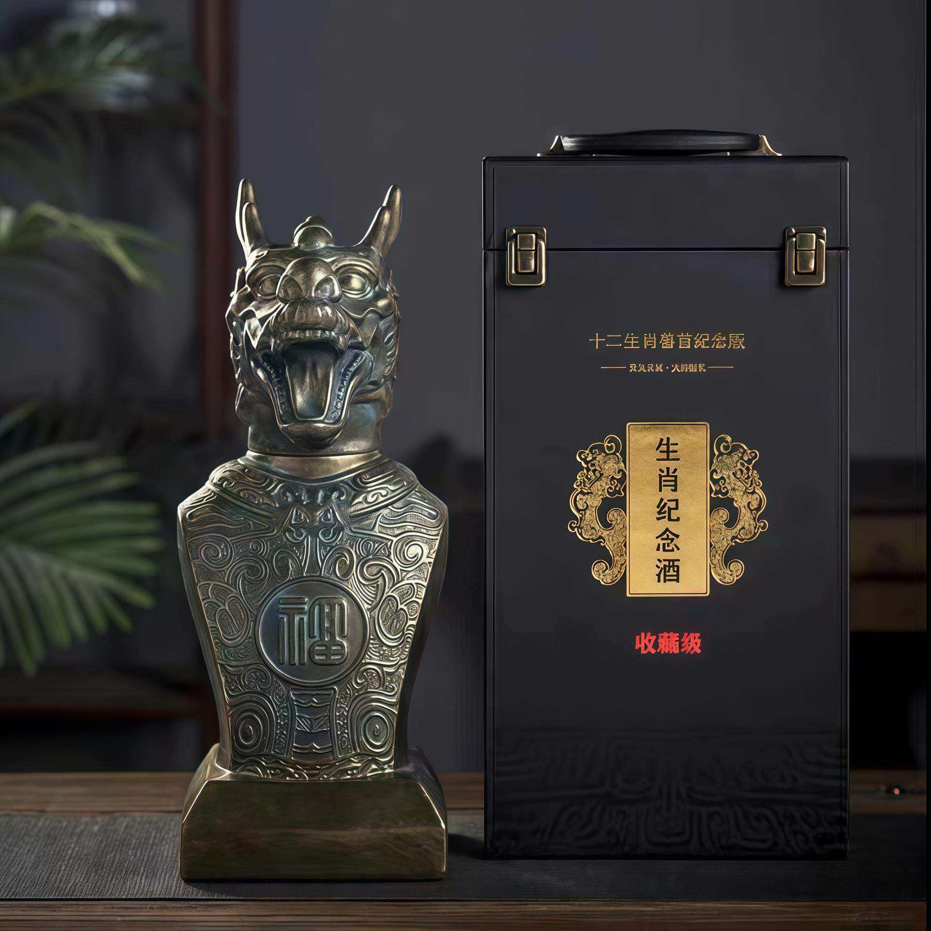 空瓶景德镇仿古陶瓷酒瓶五斤装仿青铜器复古摆件十二生肖酒壶酒坛