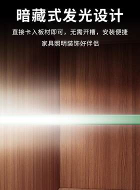 新款直销橱柜灯镶嵌式酒柜层板灯低压10MM照明玻璃夹板灯展柜线条