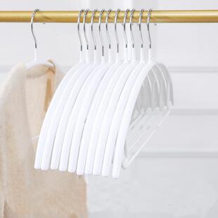 服装店浸塑防滑衣架晾衣架子无痕半圆防起包挂衣撑成人衣挂家用