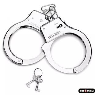 儿童加厚手铐脚拷玩具剧本杀密室道具手扣男女情侣手拷脚镣锁道具