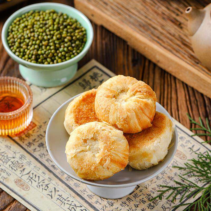 新货老狮夫绿豆饼泉州特产手工深沪冰饼传统老式绿豆糕点零食小吃