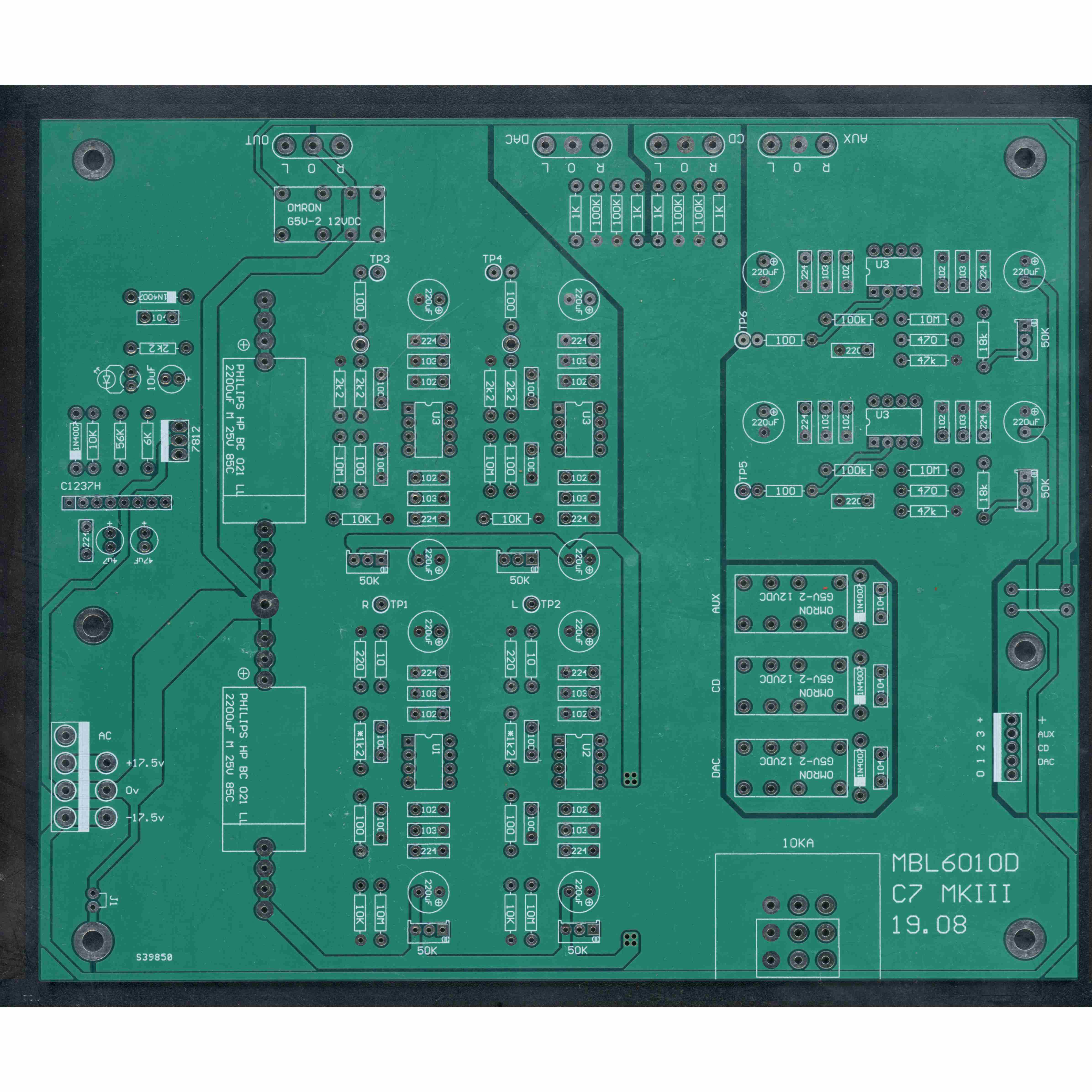 （2019版) MBL6010D 前级放大板