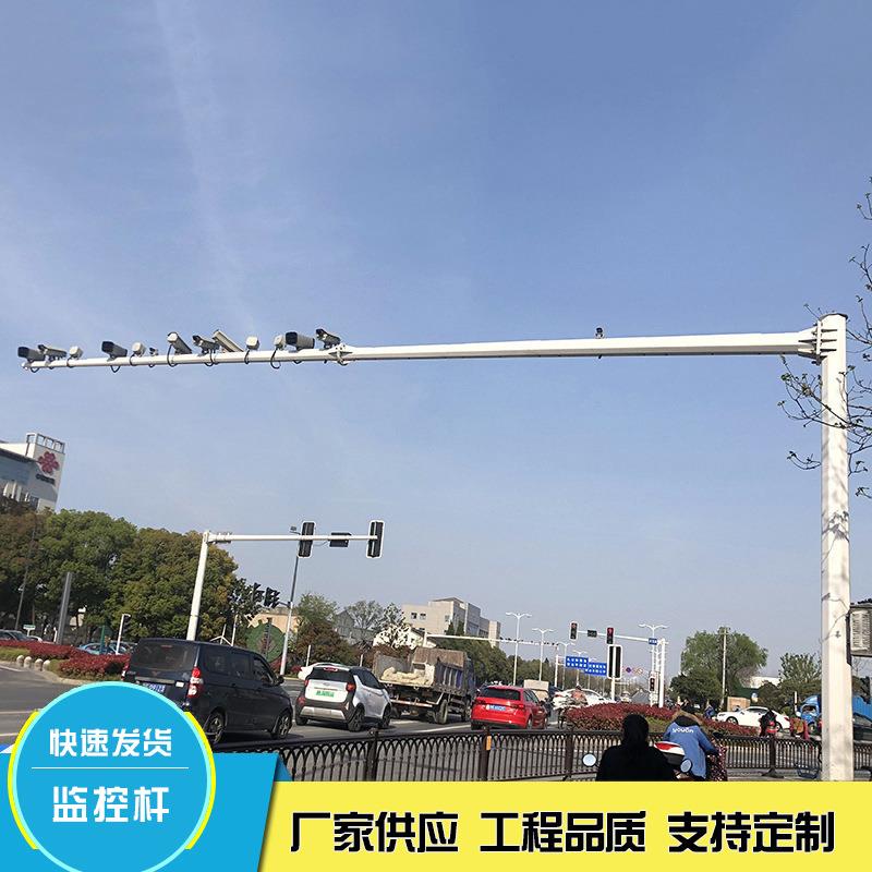 监控杆 小区监控立杆 道路马路八角监控立杆电子杆L型标志杆