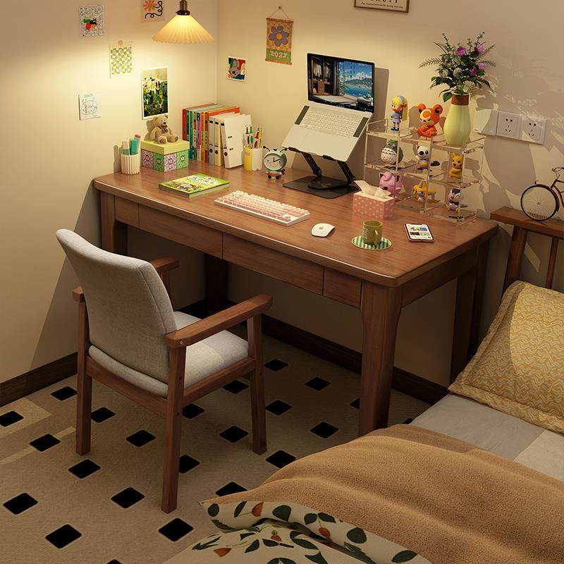 全实木窄书桌学生家用桌子卧室小户型学习桌床边书桌办公电脑桌,住宅家具,电脑桌,淘宝优惠券,粉丝福利购,淘宝优惠卷