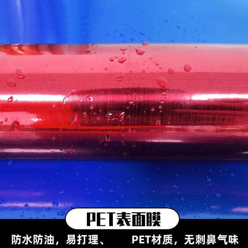 新款直销1.22米拉丝红刻字纸广告自粘装饰材料酒红色喜庆装饰贴纸