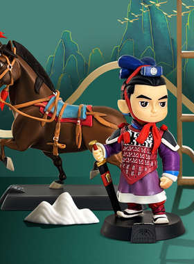 秦风系列兵马将公仔摆件套盒西安文化创意礼品秦始皇帝陵博物馆
