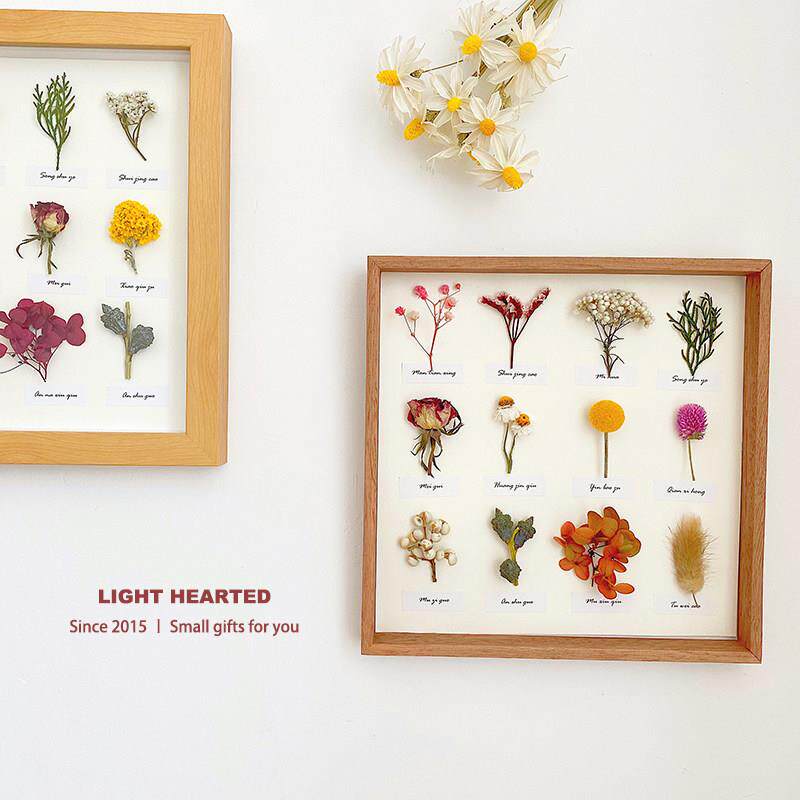 永生花干 干燥花植物标本覆古相框家居摆饰装饰画 画背景墙挂手作