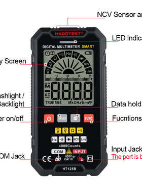 华博新款超薄万用表HT125A HT125B