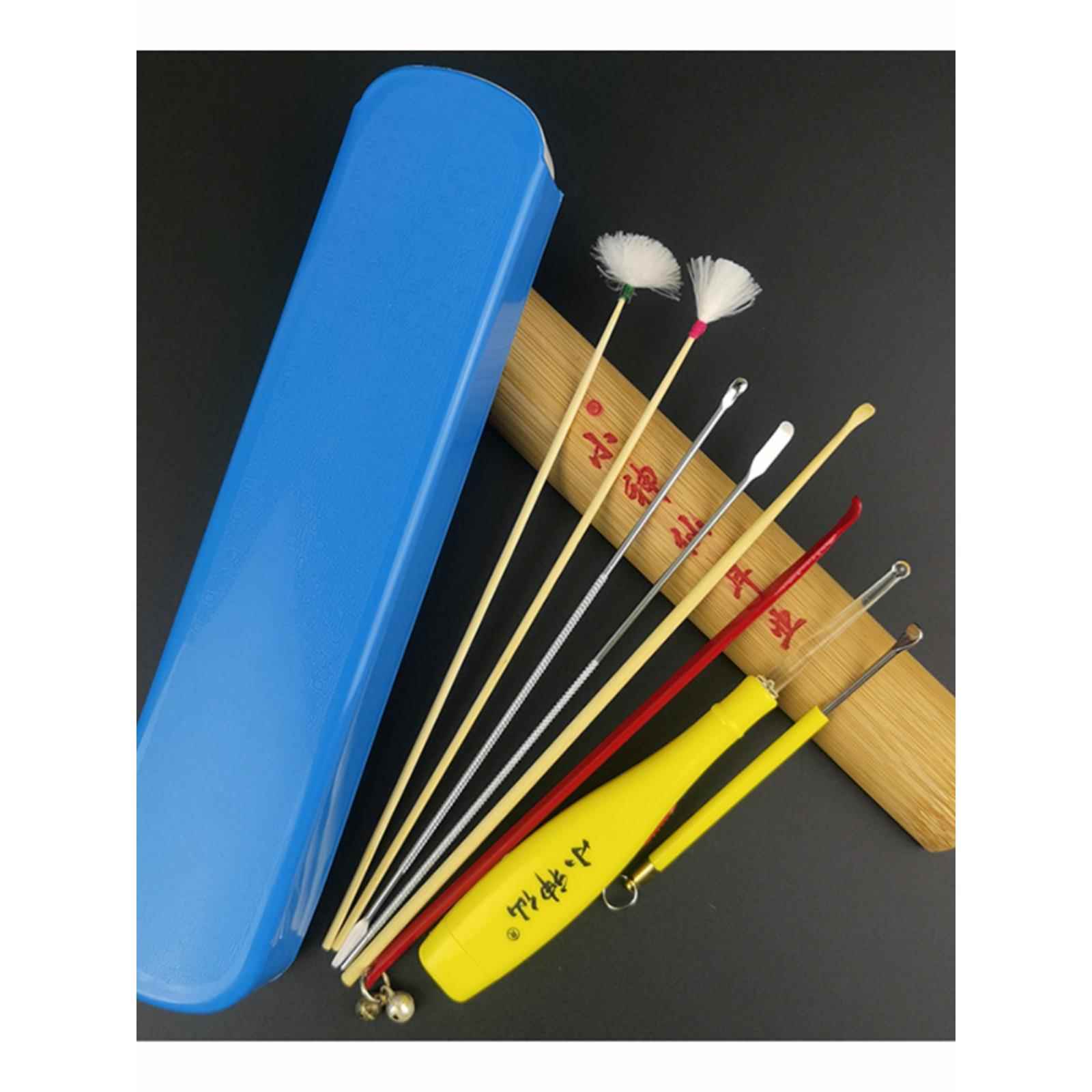 7K1家用采耳工具8件套挖耳朵工具掏耳勺鸡毛刷耳洞清洁掏耳器鹅毛