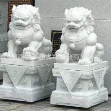 石狮子一对青石花岗岩f北京狮子公司单位家用门口摆放