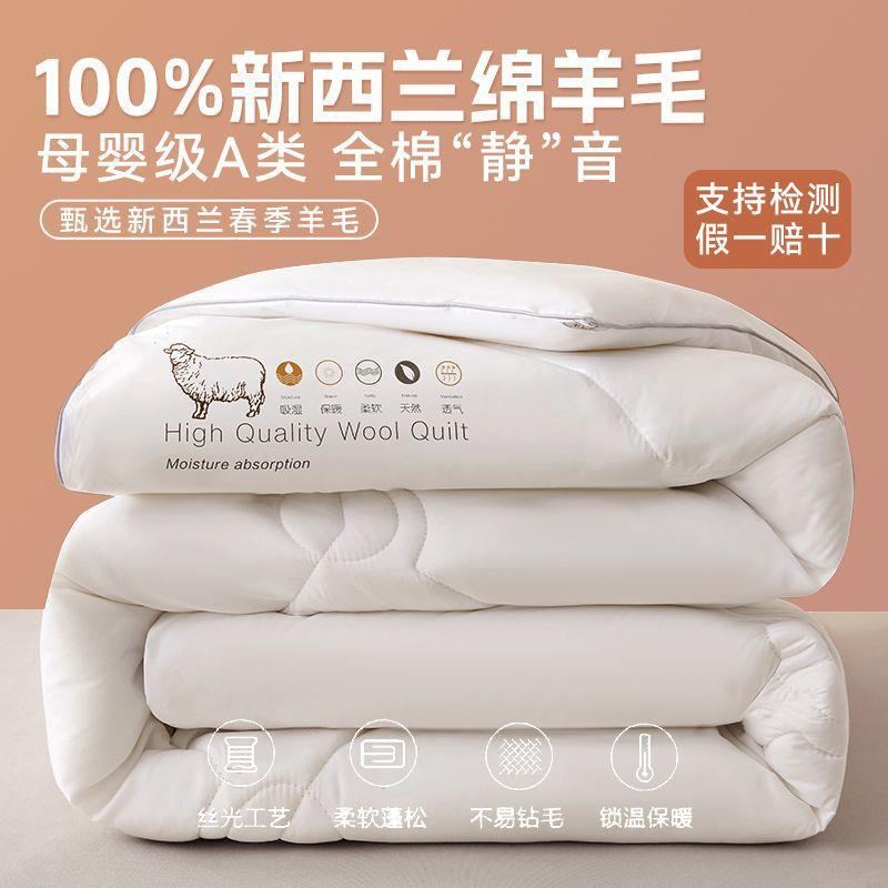 A类进口羊毛被100纯羊毛被子加厚保暖冬被单双人春秋被芯学生宿舍
