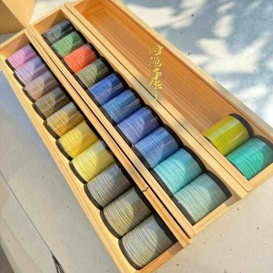 囡绳手作3股0.45洒金星空蜡线手工编织线材