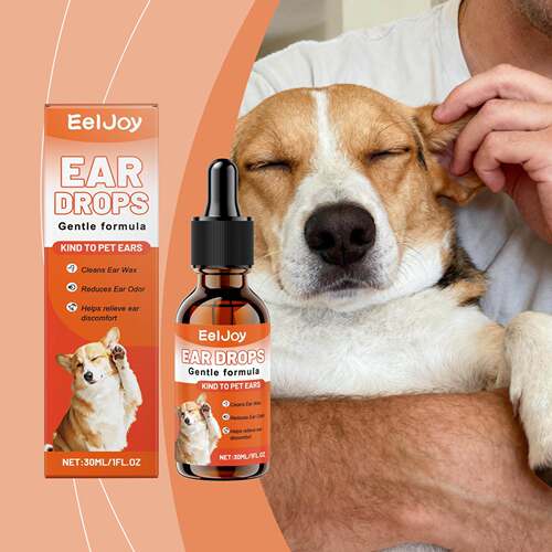 EELJOY Dog Ear Drops - Gentle Earwax Cleaner, Relieves Ear D