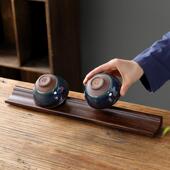 茶杯架黑檀木整块实木原木沥水中式 高档茶具收纳杯子茶道配件镇尺