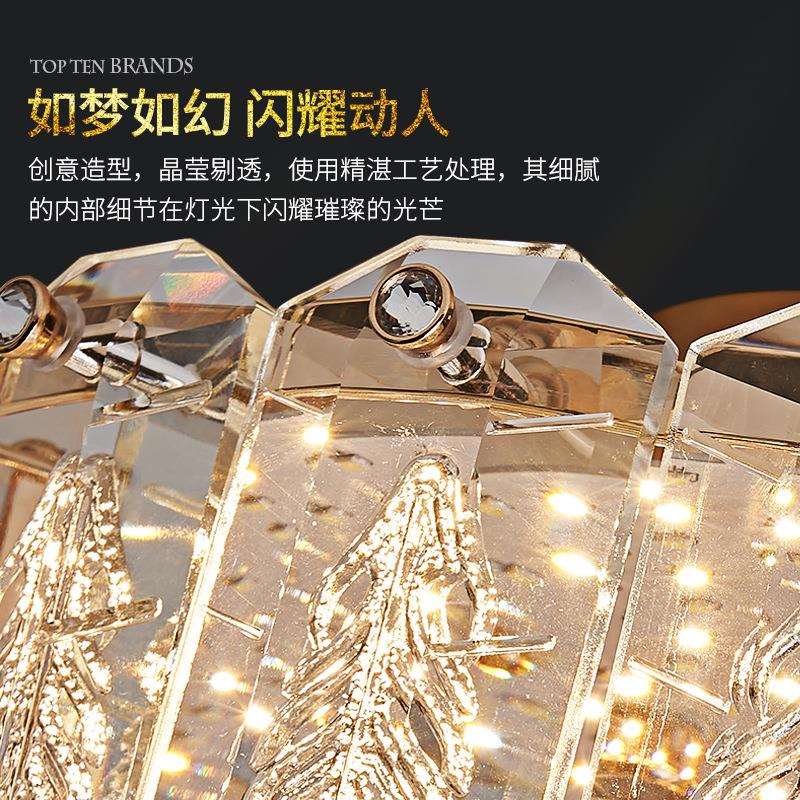 铧锒现代简约过道水晶吸顶灯轻奢后现代网红玄关走廊入户吸顶灯