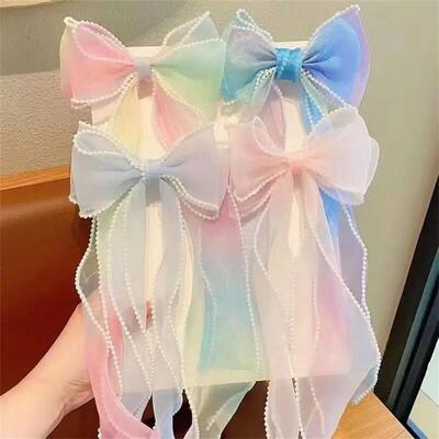 Pearl Big Bows Ribbons Children
