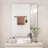 浴室镜贴墙自粘卫生厕所子洗漱洗面台间洗手脸镜墙免打孔挂墙伊眸