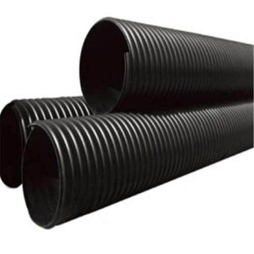 钢带管增强径塑联大口排水钢带黑色波纹管hdpe螺旋排污管