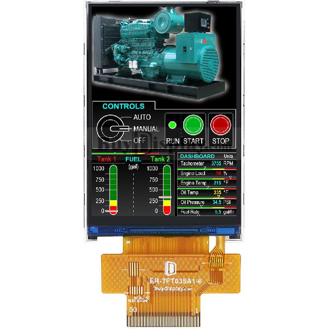 3.5寸IPS全视角TFT LCD彩色液晶显示模块/320x480点阵彩屏模组