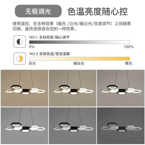 创意led吊灯几何餐厅灯简约现代主卧室灯北欧客厅灯吧台餐桌灯具